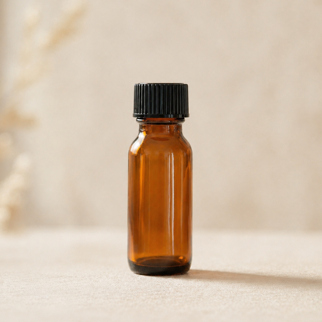 15ml Amber Glass Bottle with Cap