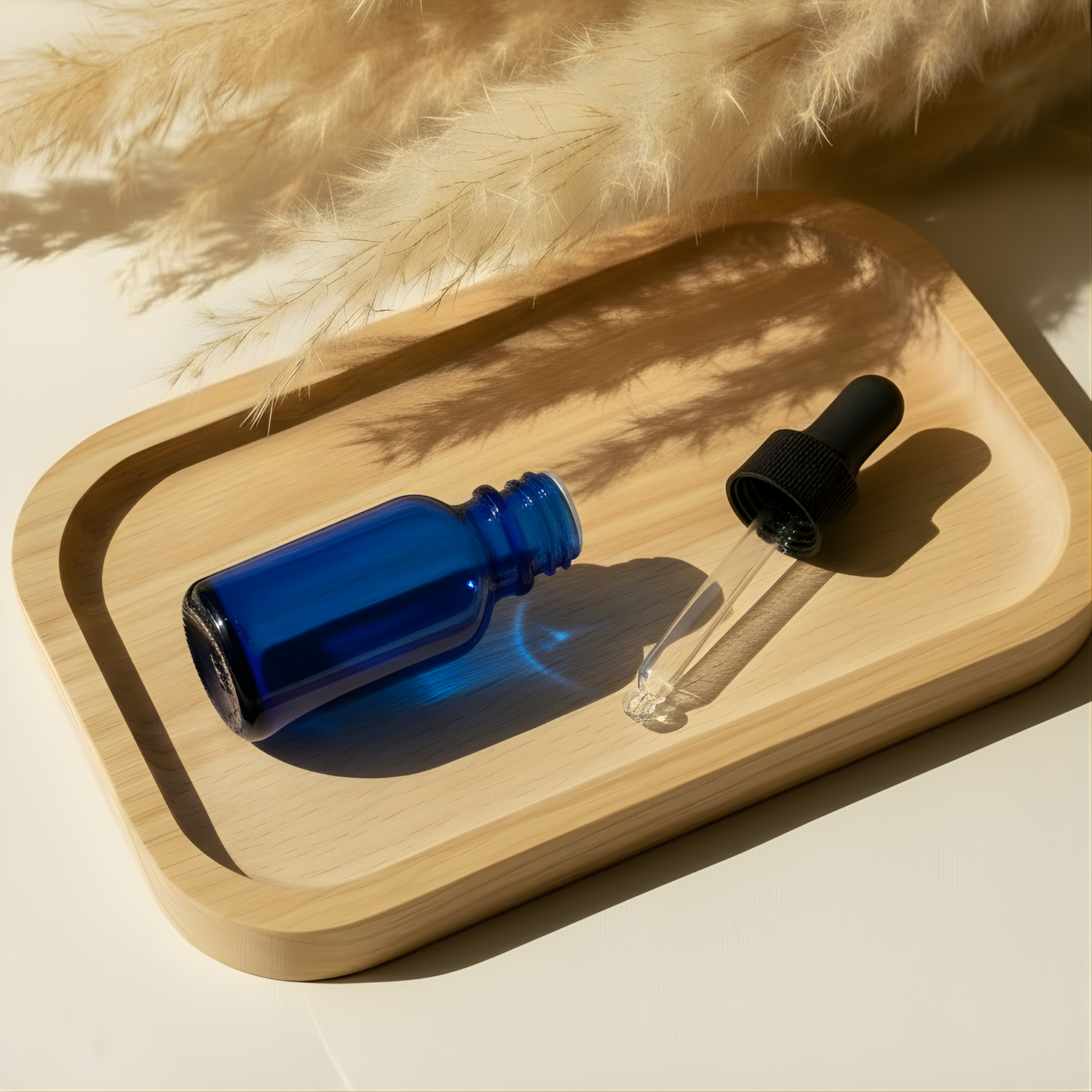 15ml Cobalt Blue Glass Dropper Bottle