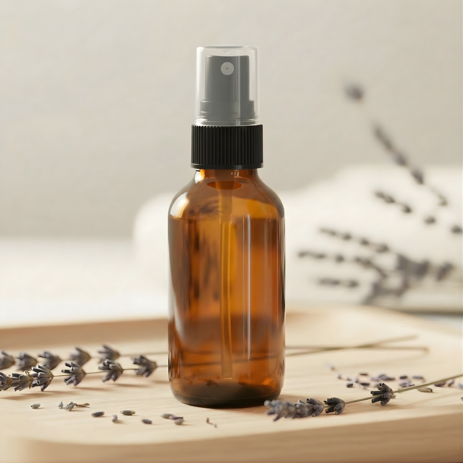 1oz Amber Glass Sprayer Bottle