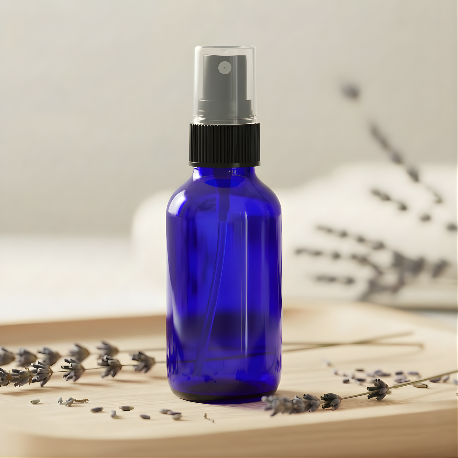 1oz Cobalt Blue Glass Sprayer Bottle
