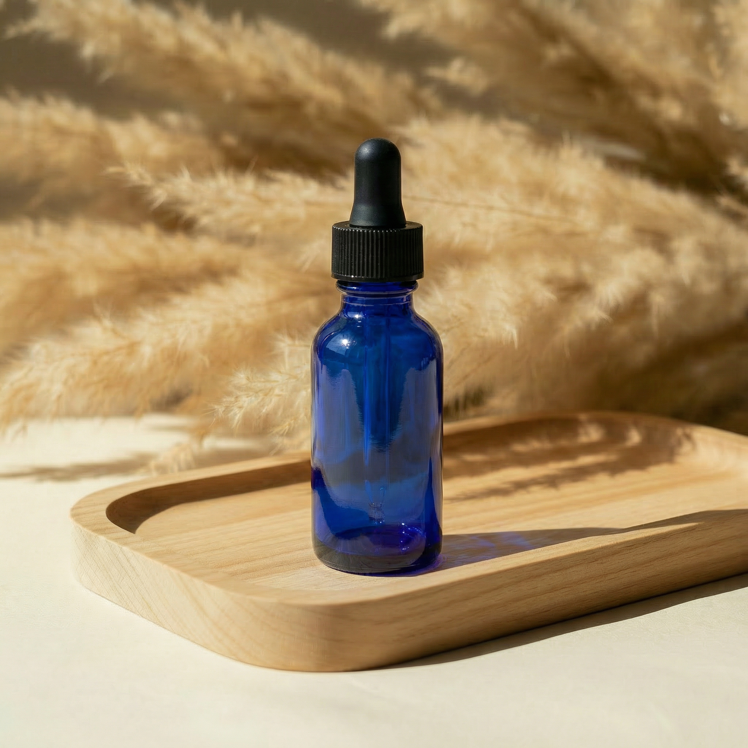 1oz Cobalt Blue Glass Dropper Bottle