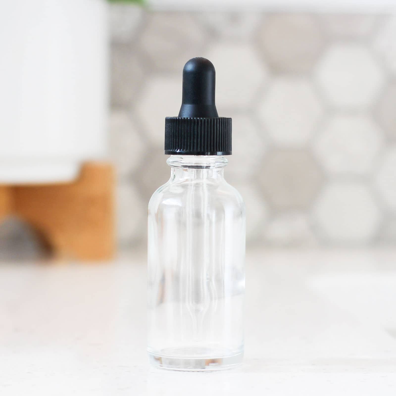 1oz Clear Glass Dropper Bottle image 0