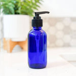 4oz Cobalt Glass Lotion Bottle image 0