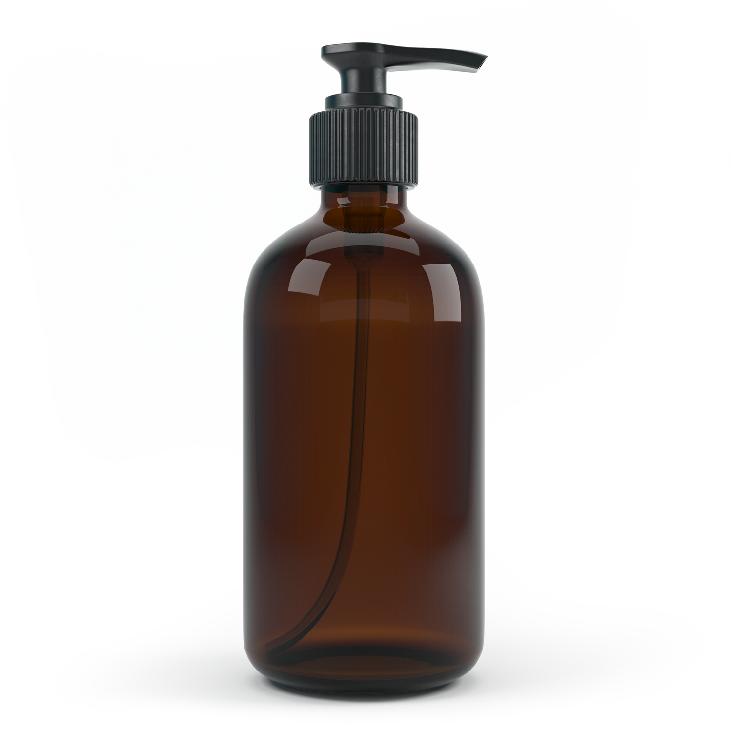 16oz Amber Glass Lotion Bottle image 1