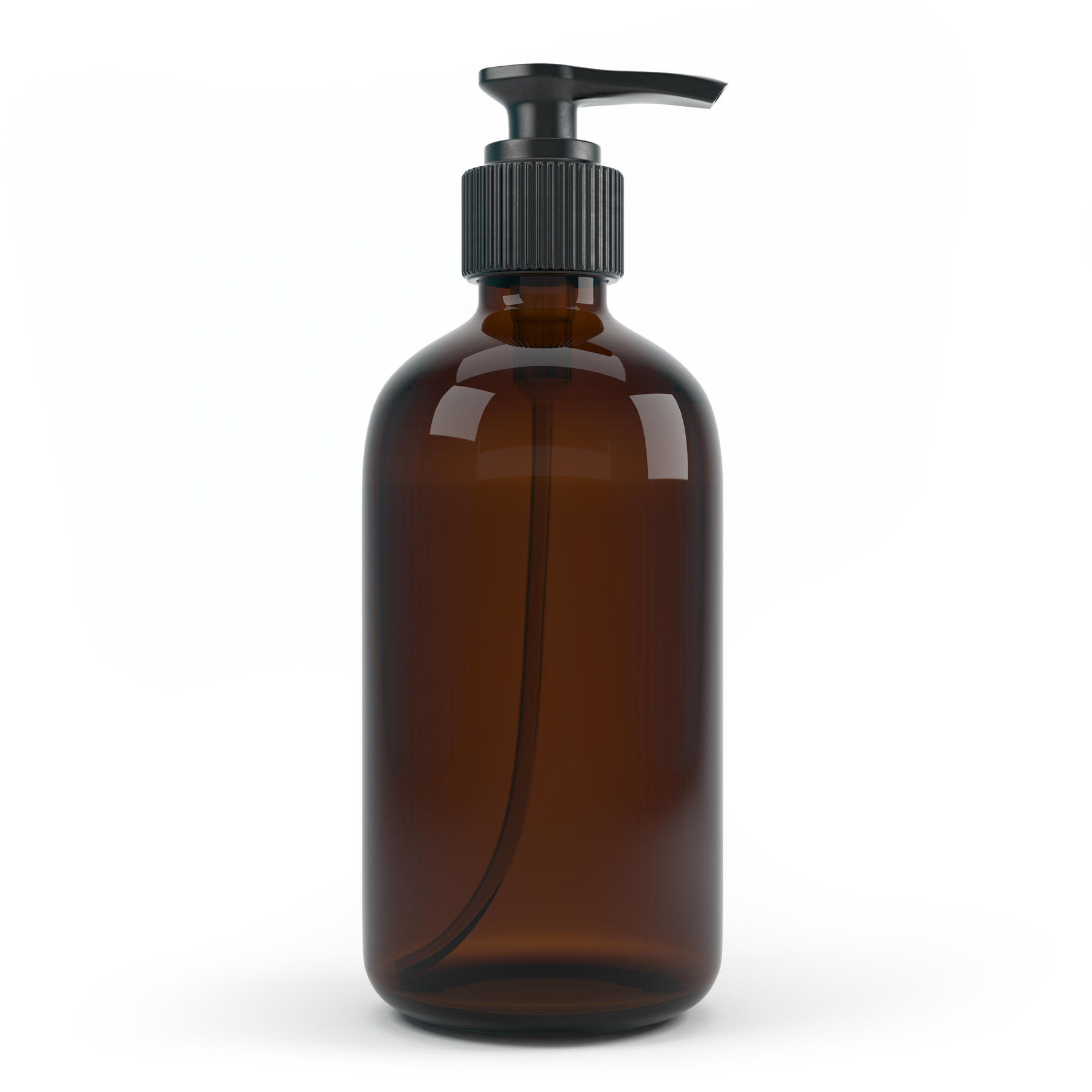 16oz Amber Glass Lotion Bottle image 1