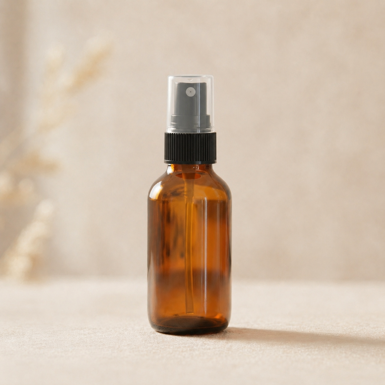 1oz Amber Glass Sprayer Bottle