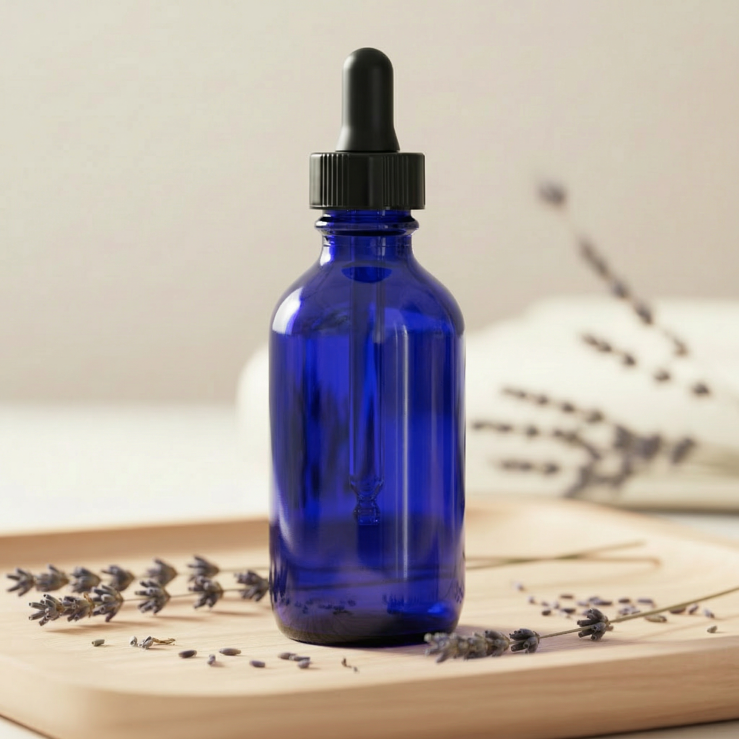 2oz Cobalt Blue Glass Dropper Bottle