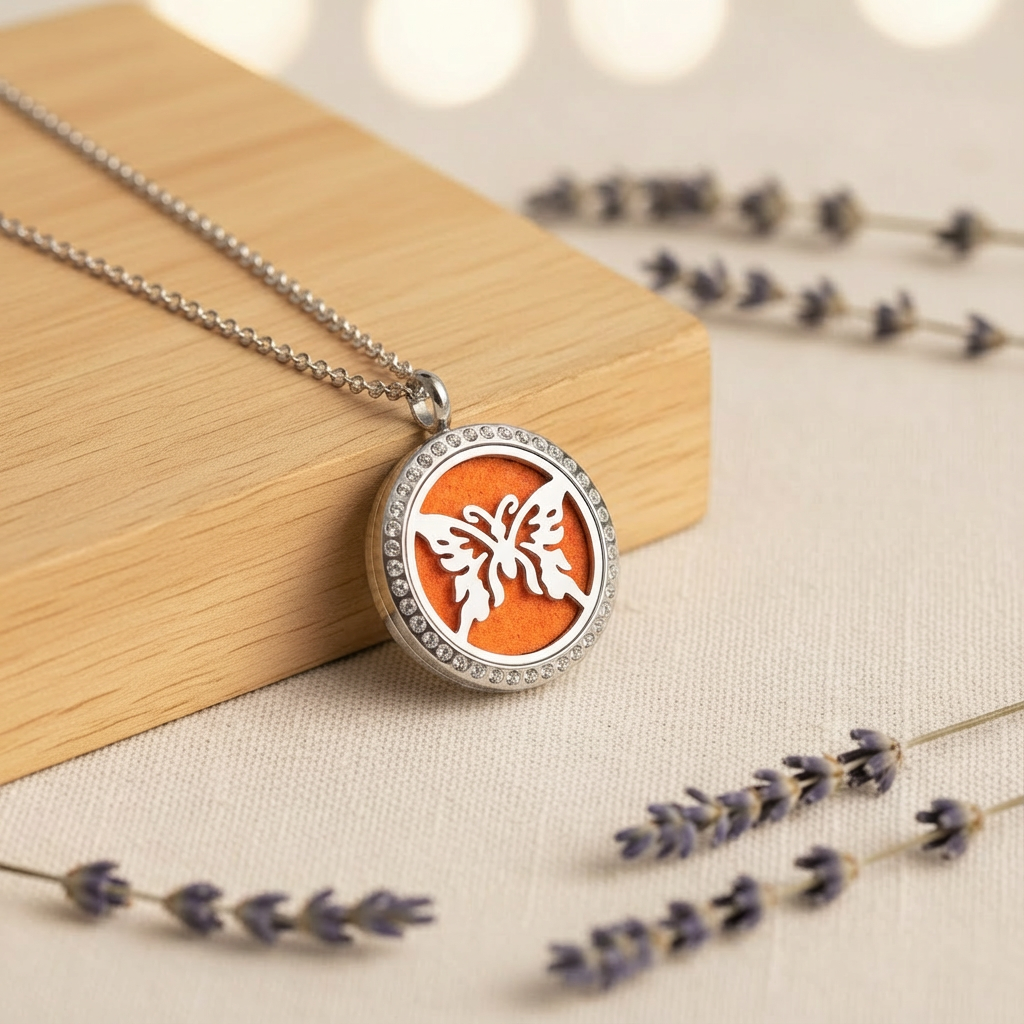 Butterfly Aromatherapy Necklace