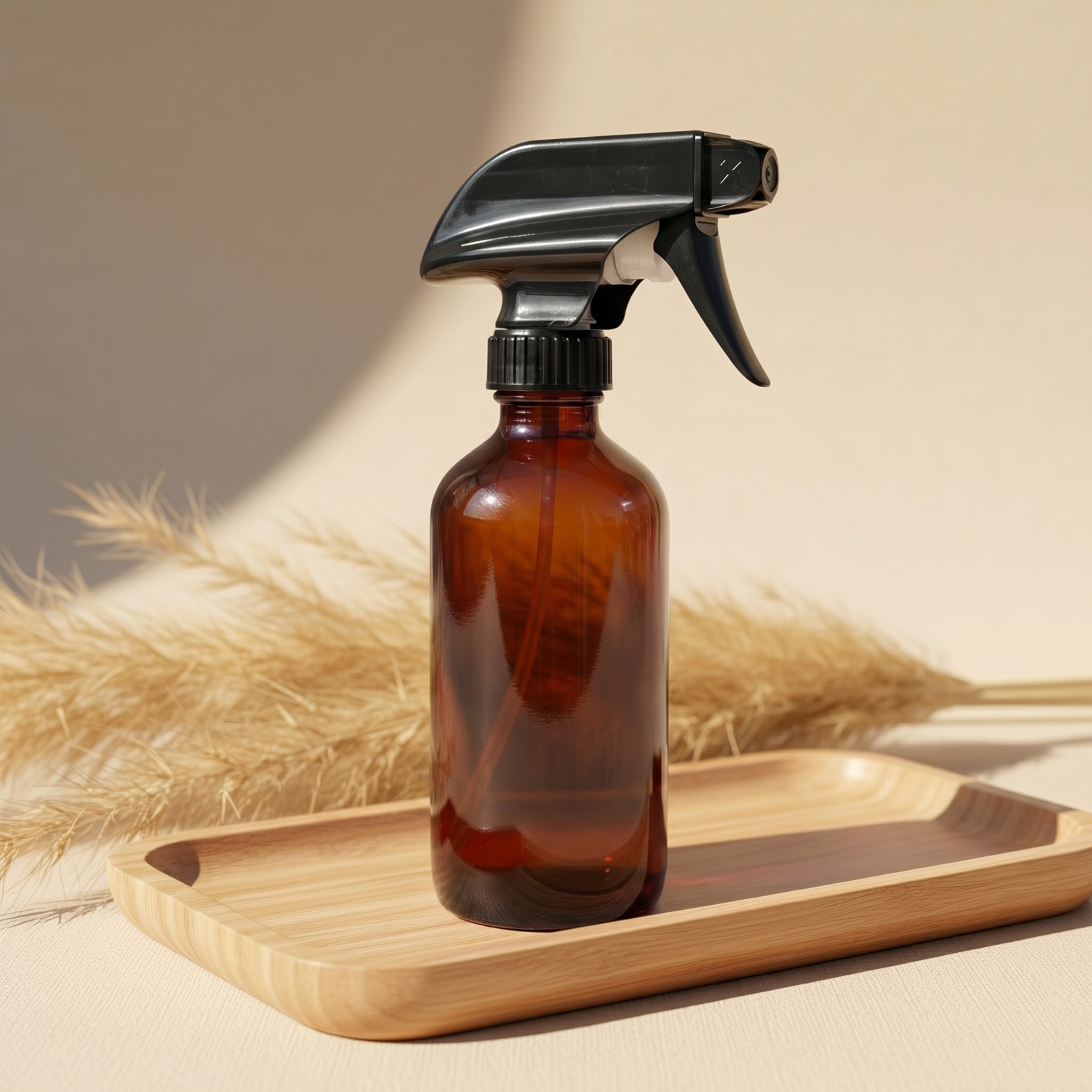 8oz Amber Glass Sprayer Bottle