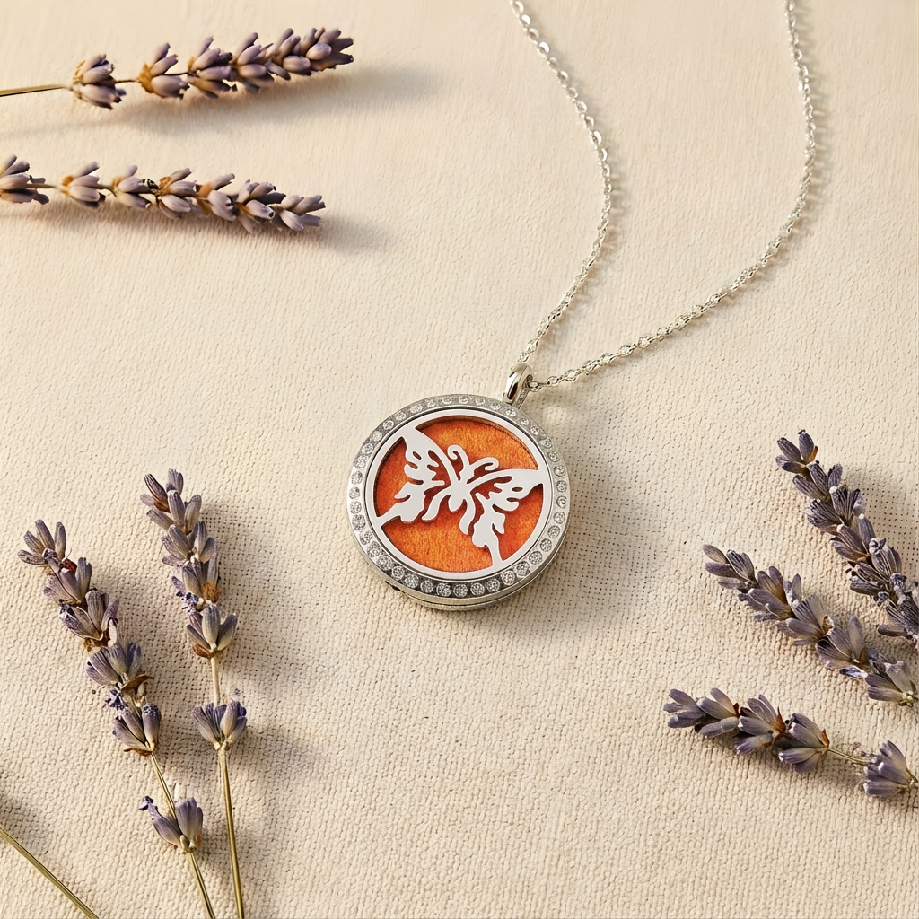 Butterfly Aromatherapy Necklace