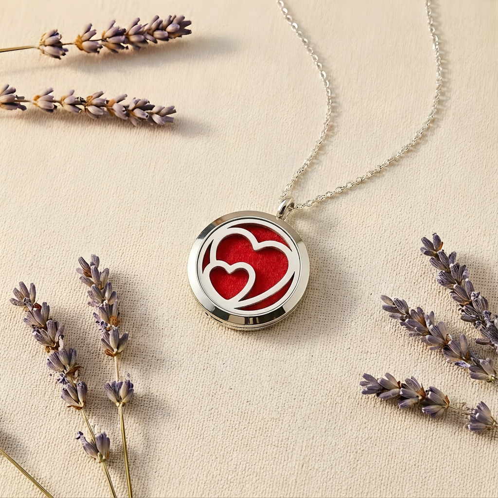 Hearts Aromatherapy Necklace