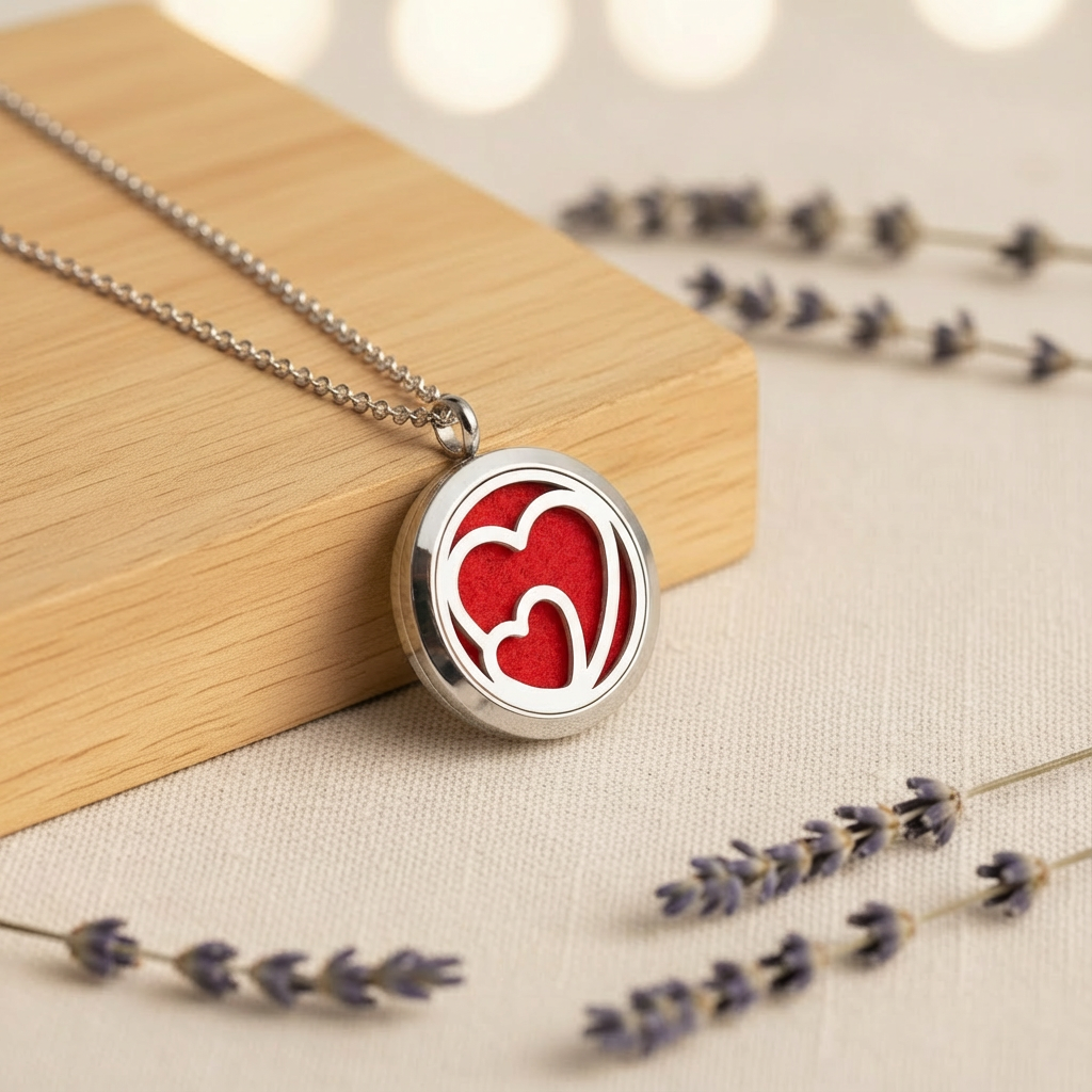Hearts Aromatherapy Necklace