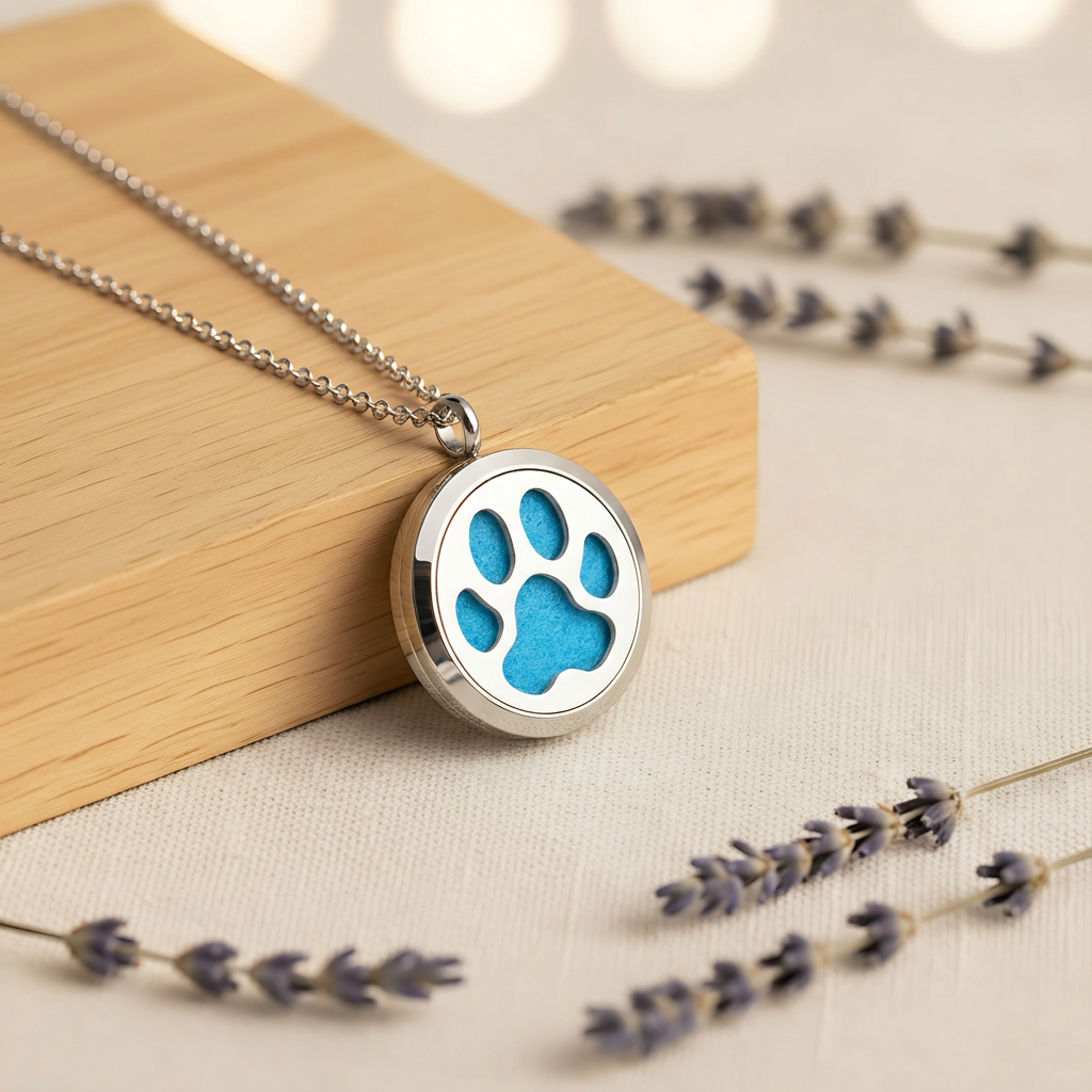 Paw Print Aromatherapy Necklace