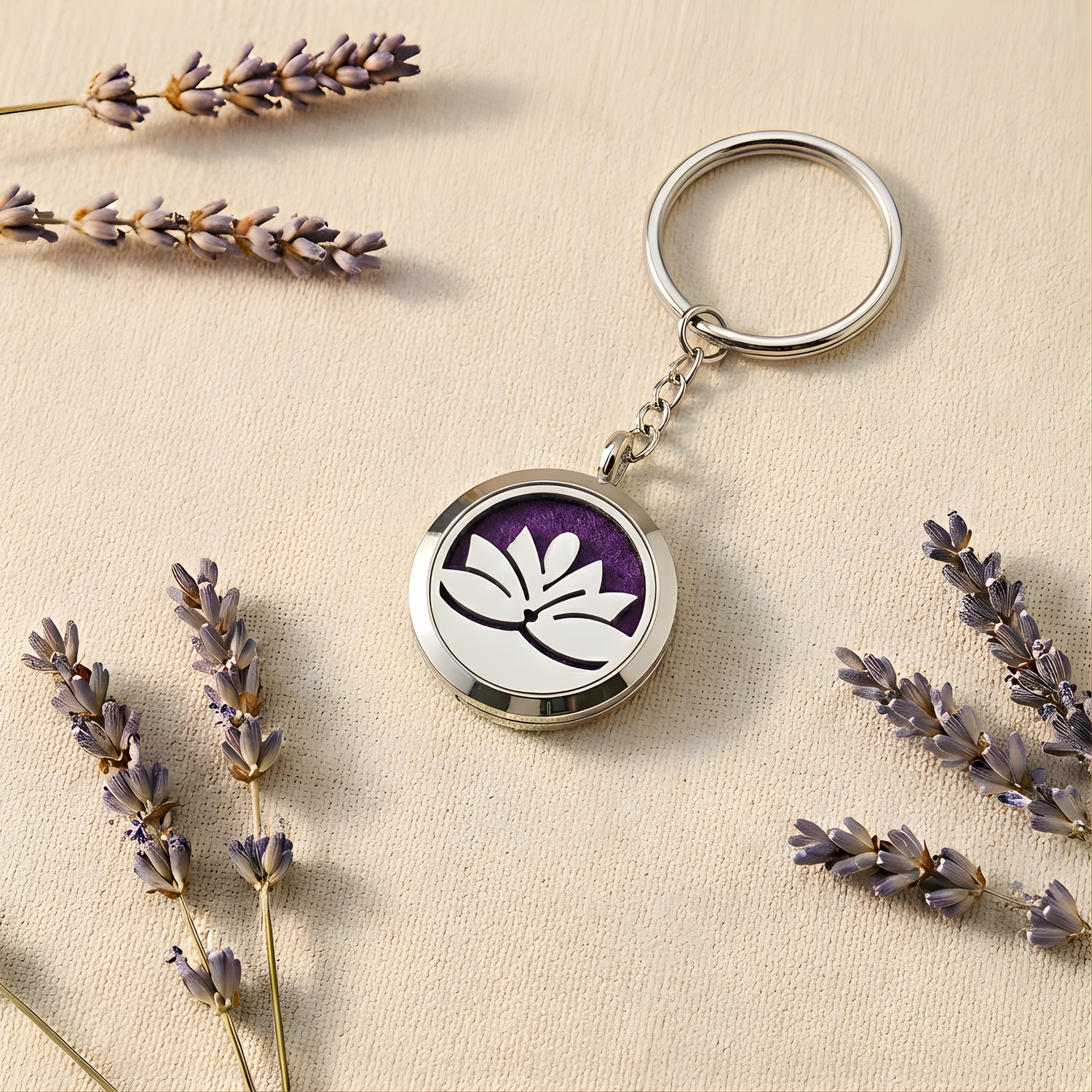 Lotus Diffuser Keychain
