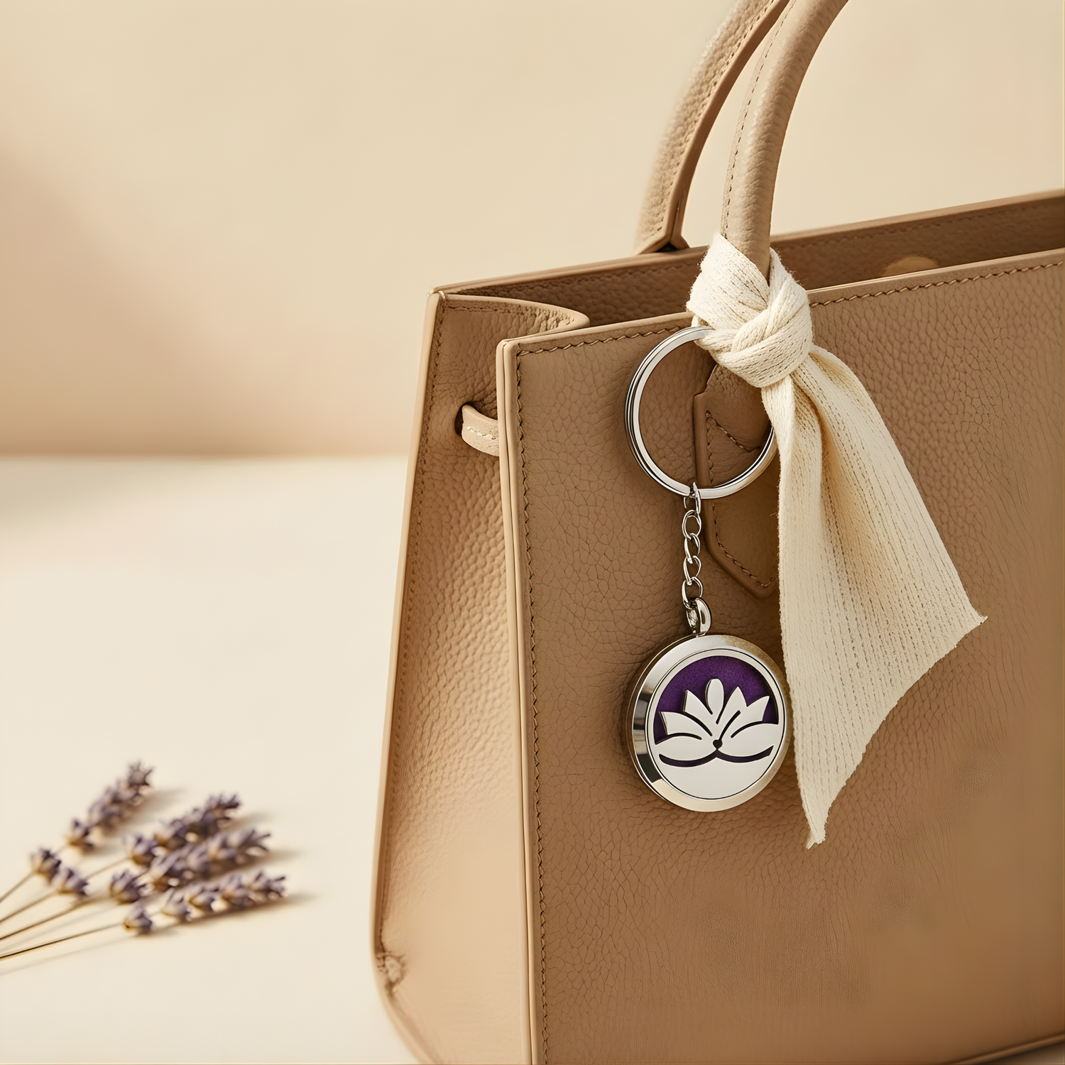 Lotus Diffuser Keychain