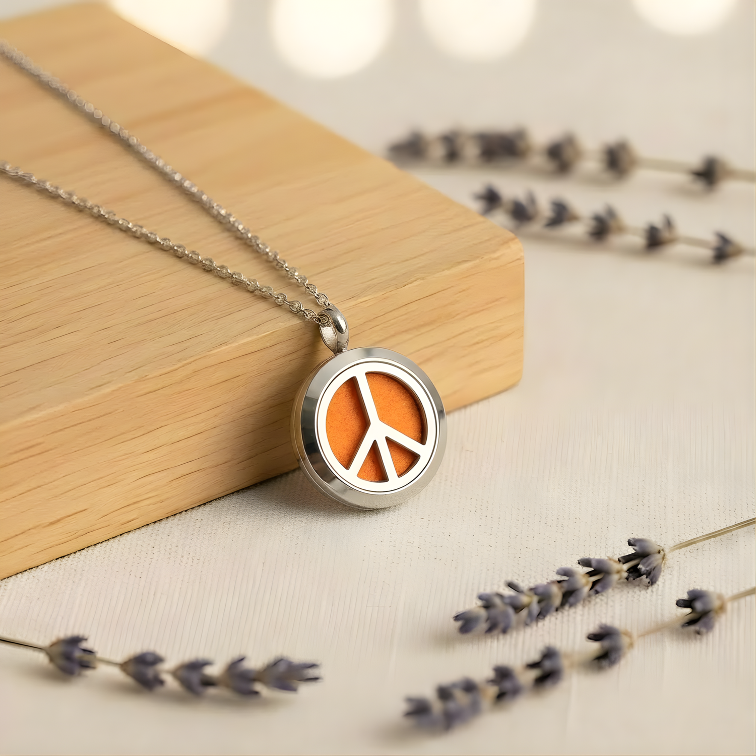 Mini Peace Diffuser Necklace