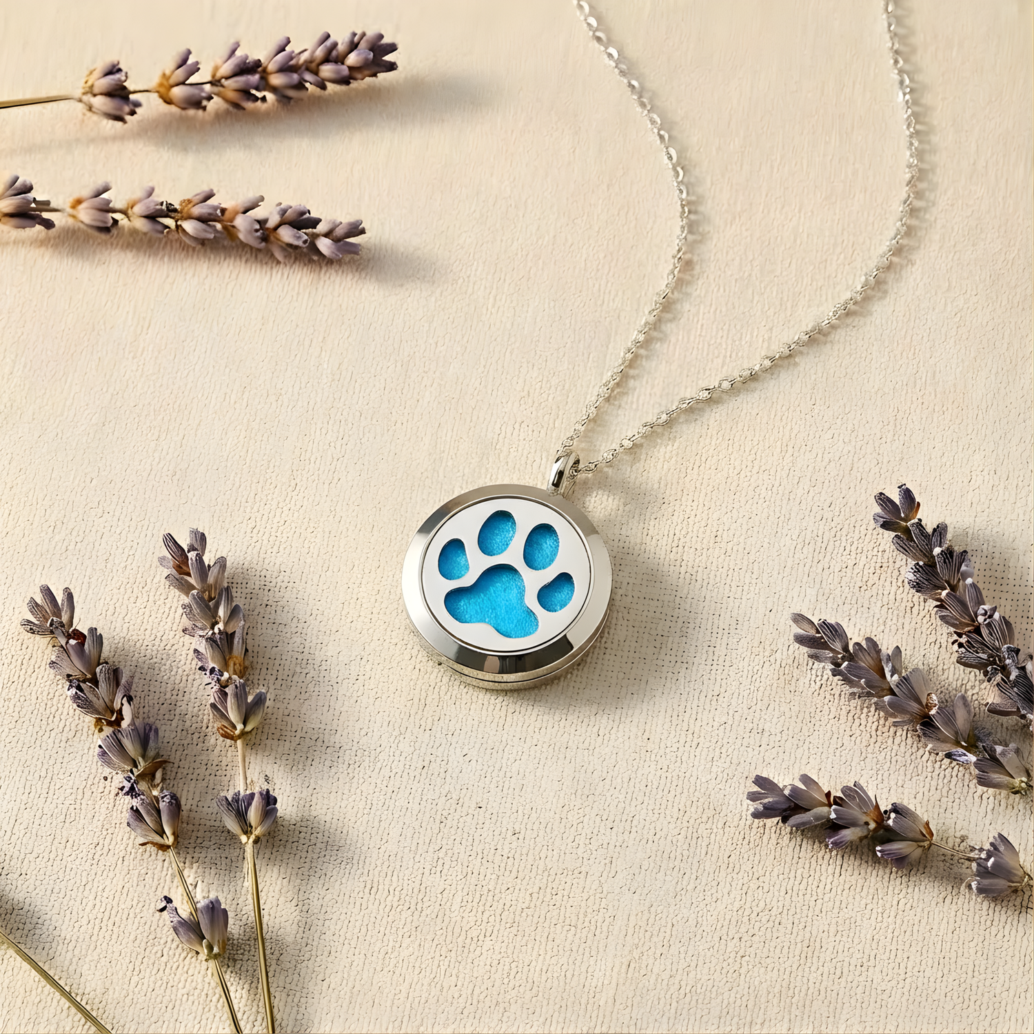 Paw Print Aromatherapy Necklace - Mini