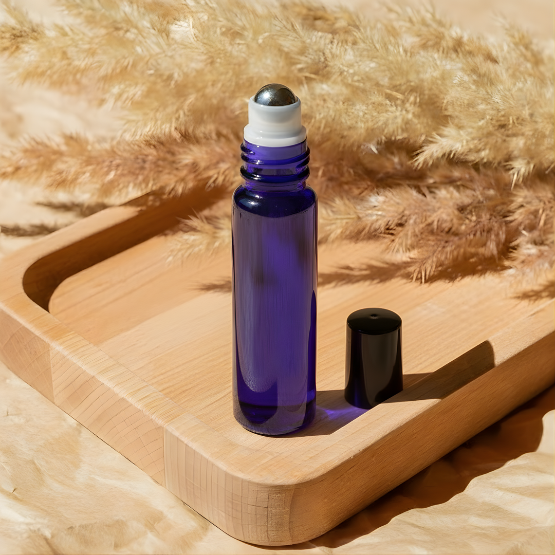 10ml Cobalt Blue Glass Roller Bottle