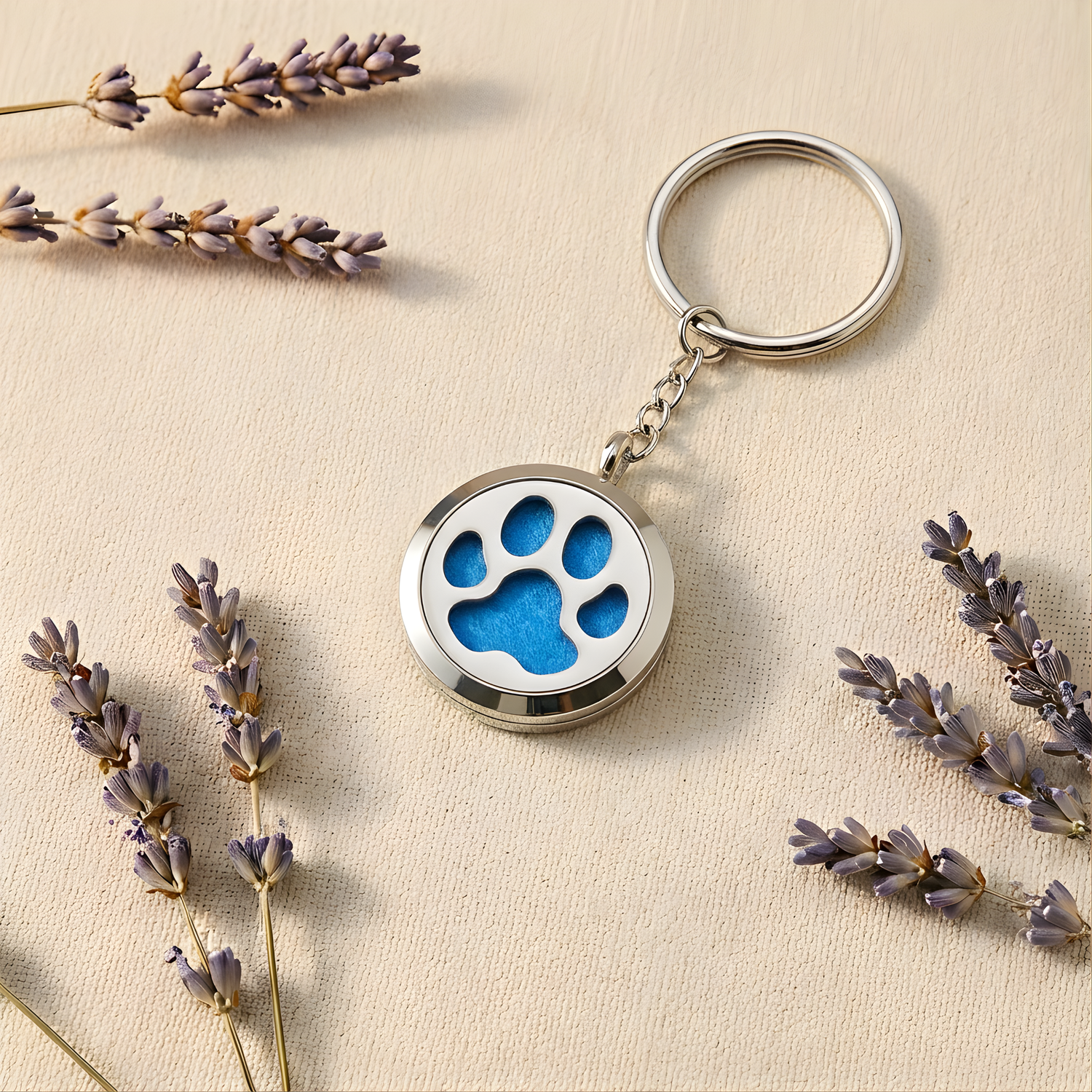 Paw Print Diffuser Keychain
