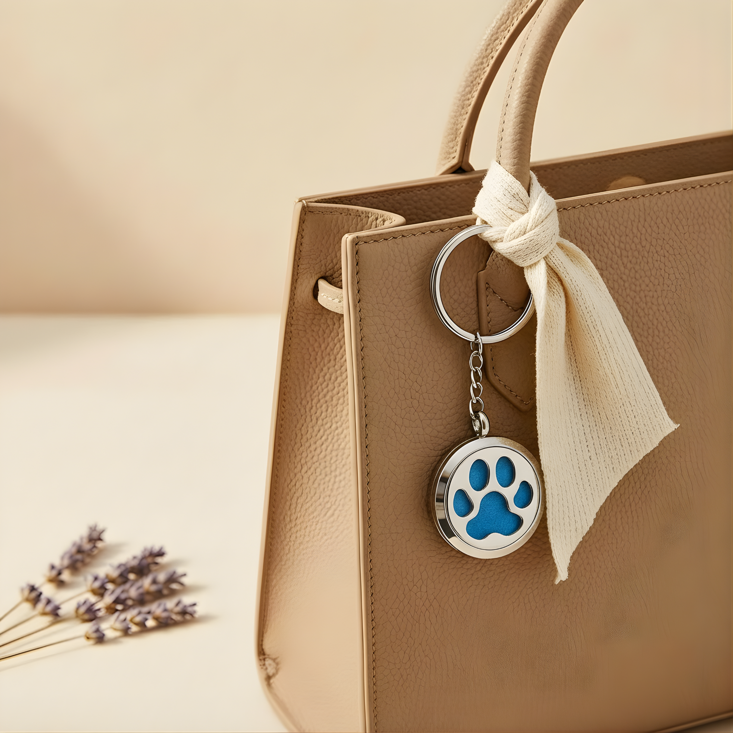 Paw Print Diffuser Keychain