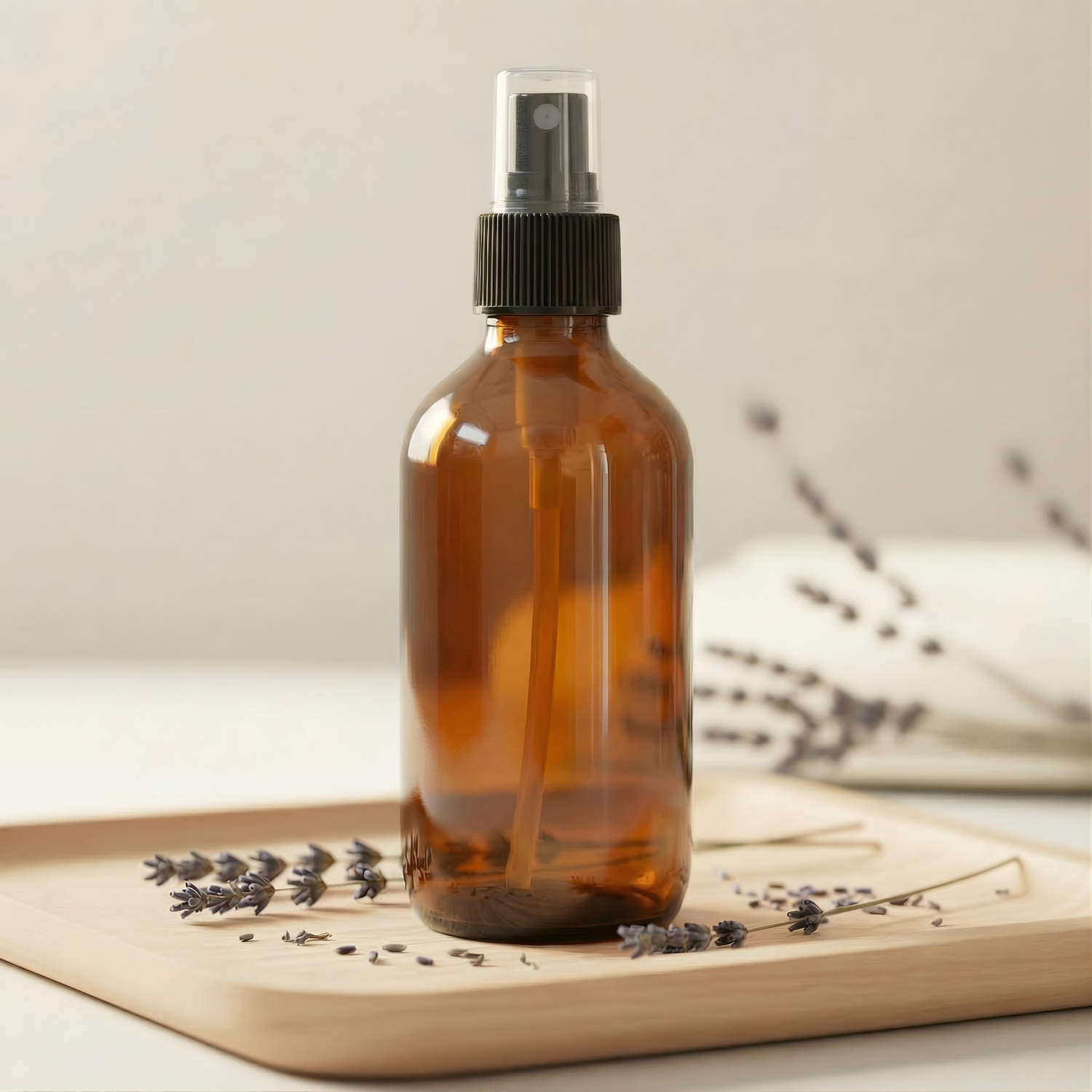 4oz Amber Glass Sprayer Bottle