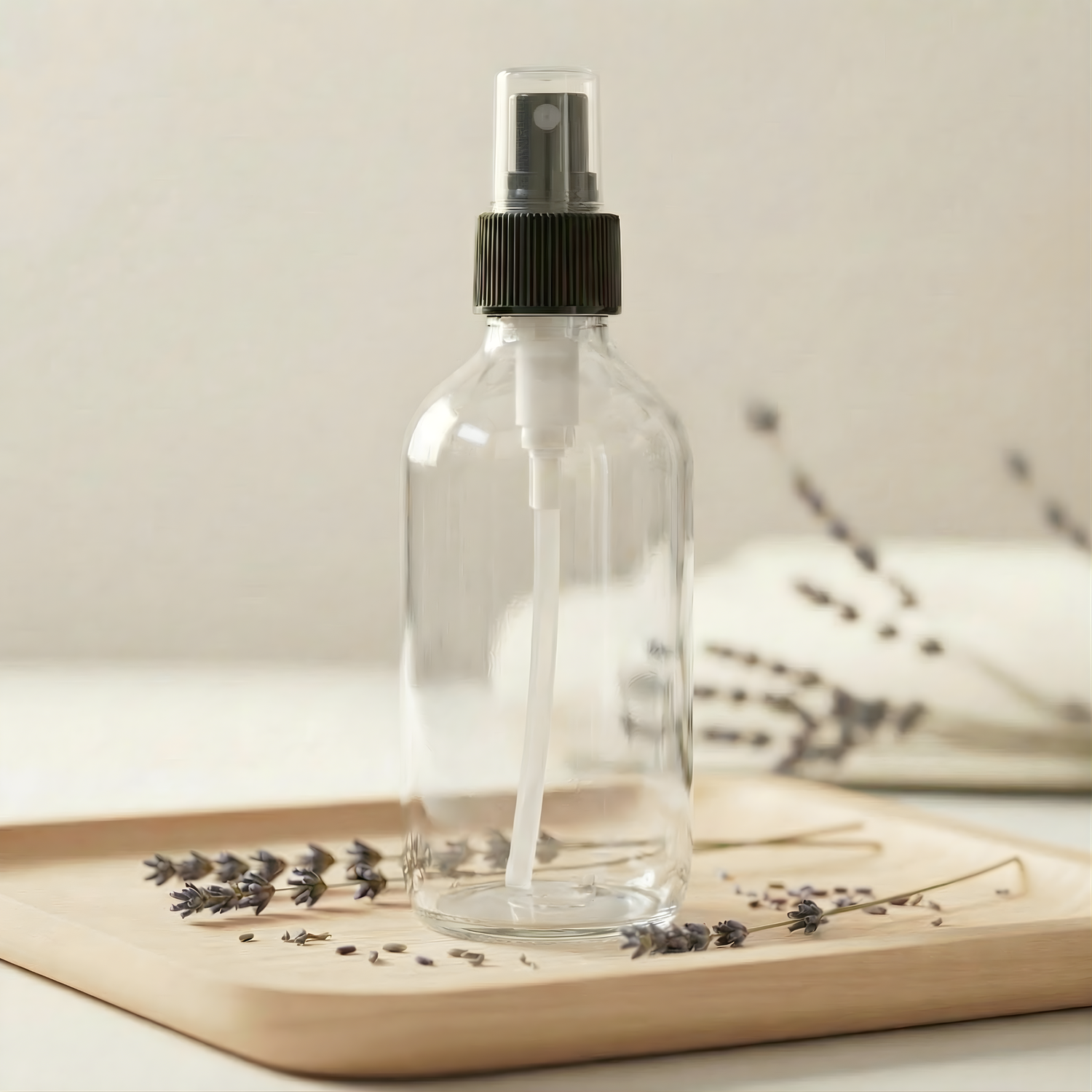 4oz Clear Glass Sprayer Bottle