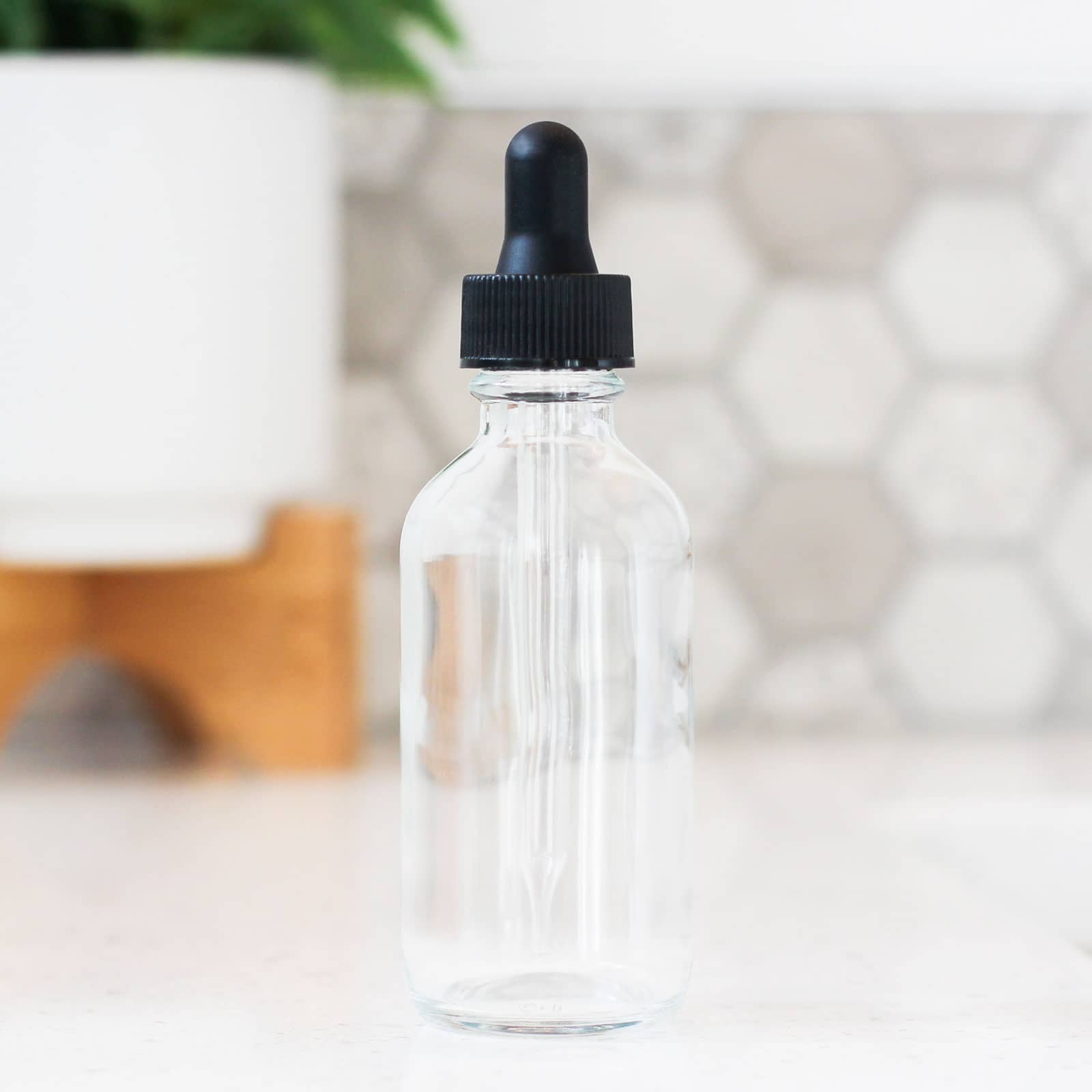 2oz Clear Glass Dropper Bottle image 0