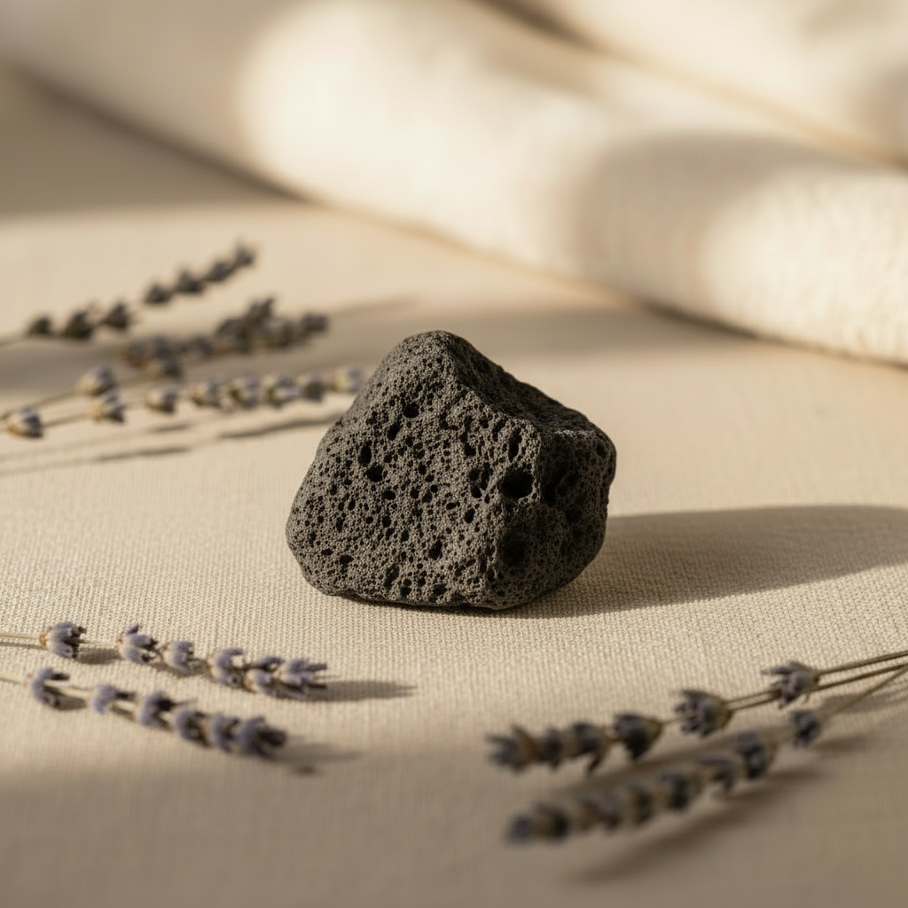 Centered lava stone with matching lighting
