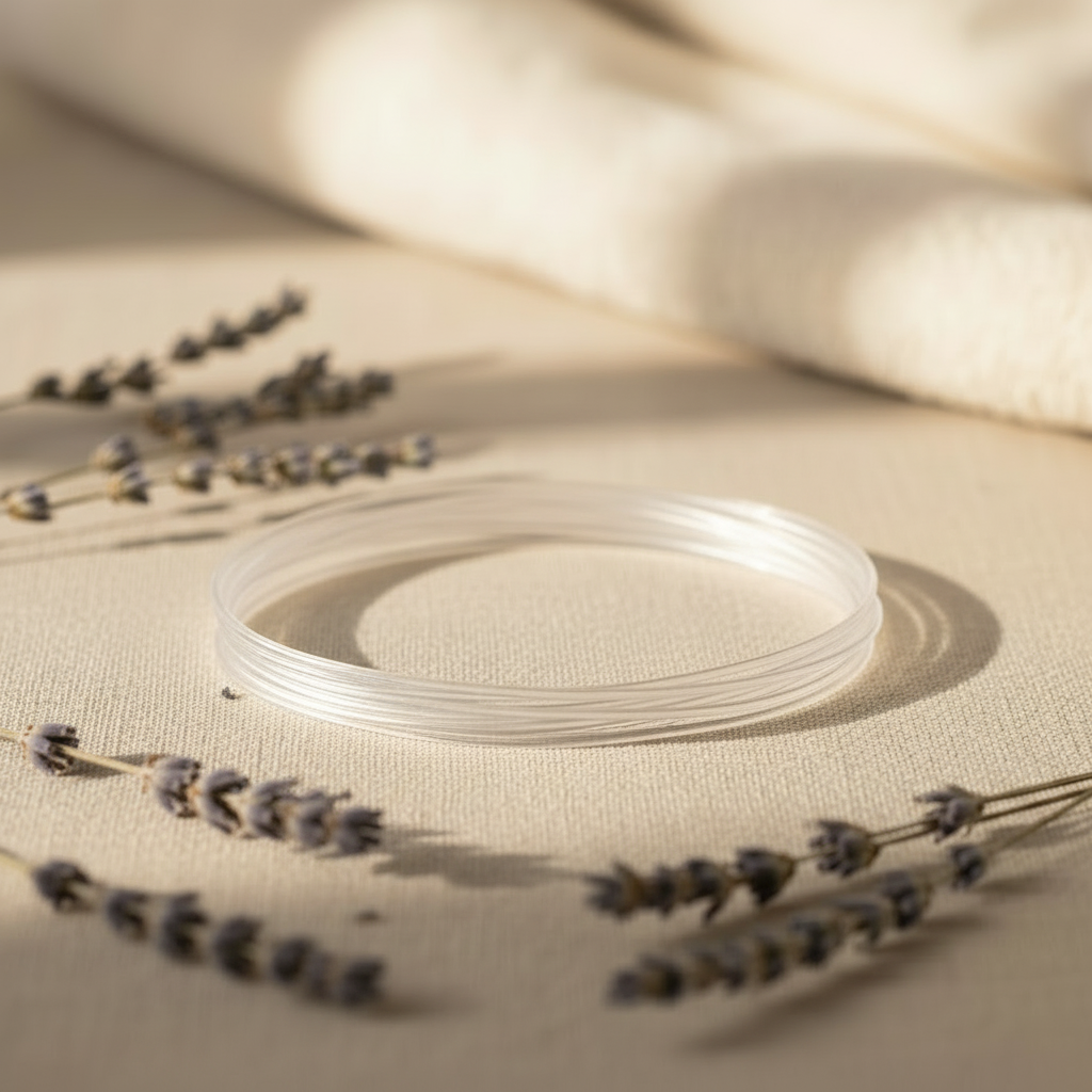 Centered stretch cord on spa background
