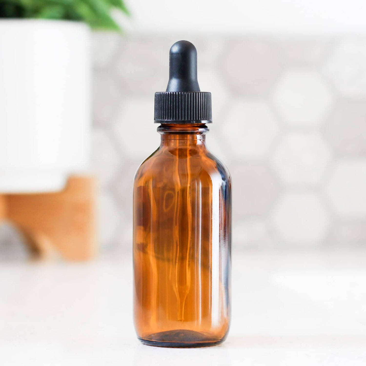 2oz Amber Glass Dropper Bottle image 0