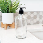 16oz Clear Glass Lotion Bottle image 0