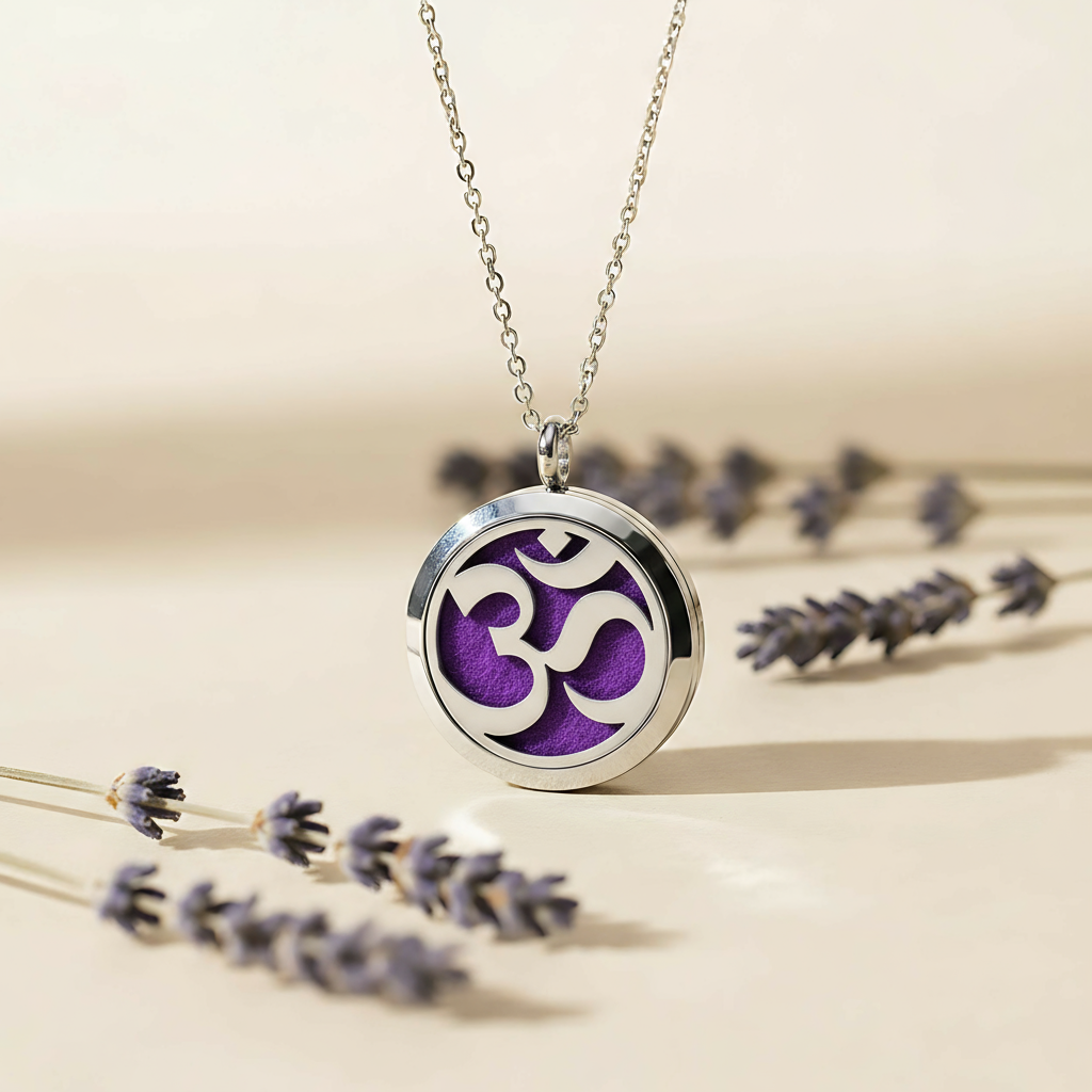 Om Necklace Front View