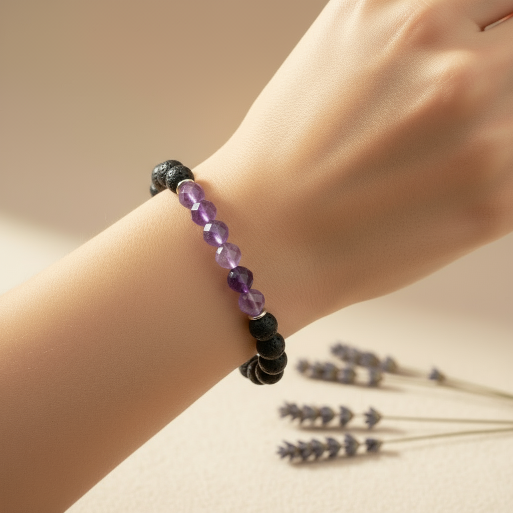 On Wrist - Amethyst Bracelet